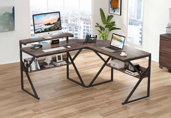 mẫu bàn chữ K 1m4 góc L độc đáo