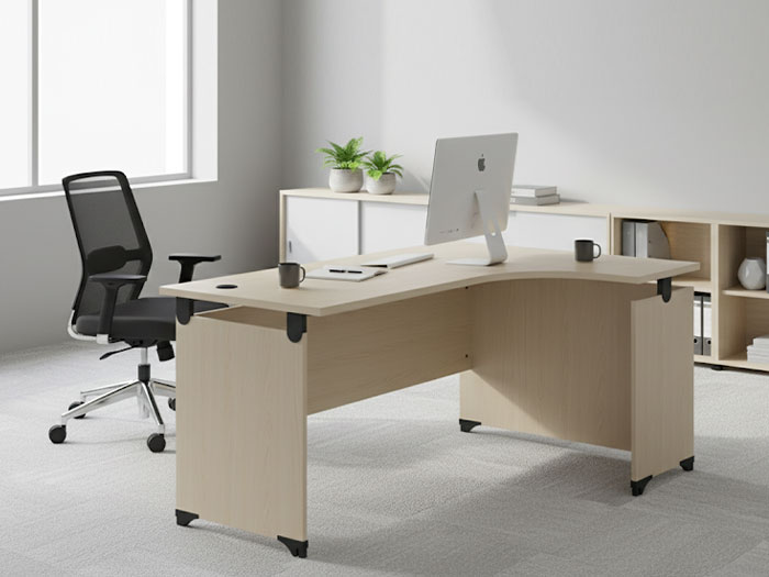 Bàn làm việc chân sắt chữ L