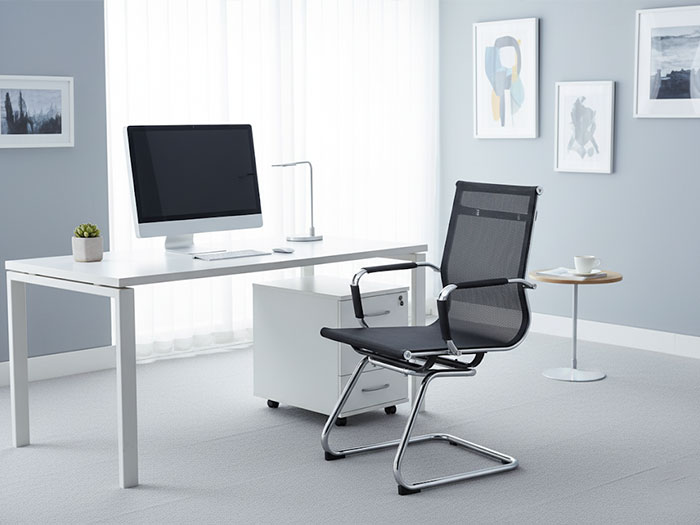 Ghế lưới chân quỳ lưng thấp