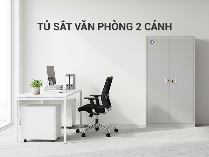 Tủ sắt văn phòng 2 cánh