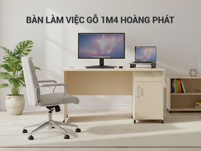 Bàn làm việc gỗ 1m4