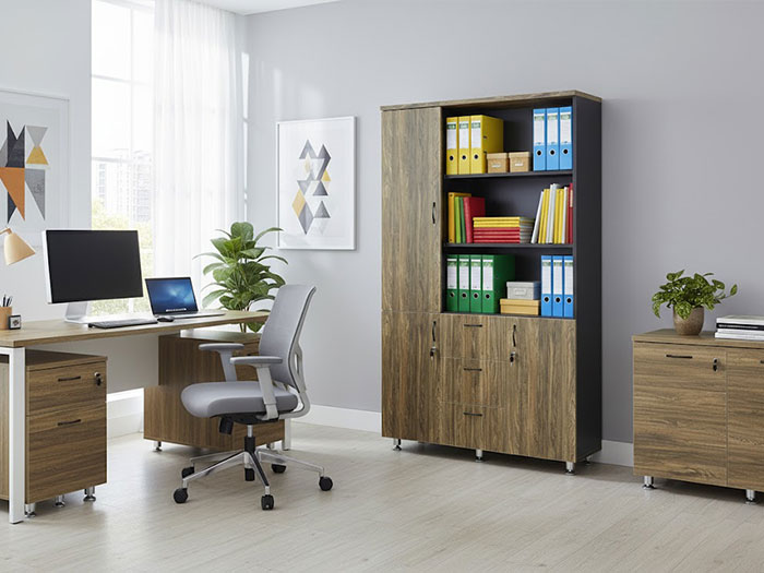 Tủ tài liệu gỗ 3 buồng