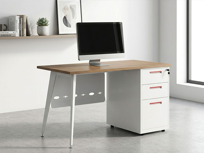 Bàn làm việc chân sắt có hộc tủ