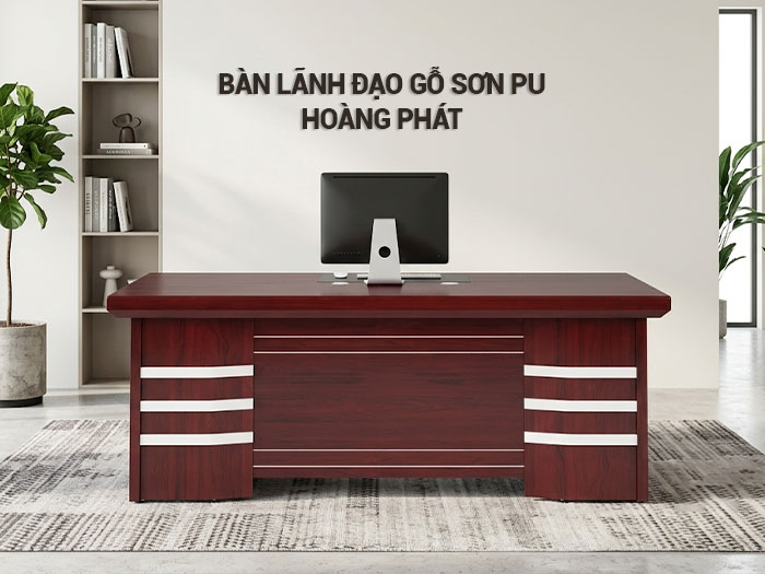 bàn lãnh đạo gỗ sơn PU Hoàng Phát