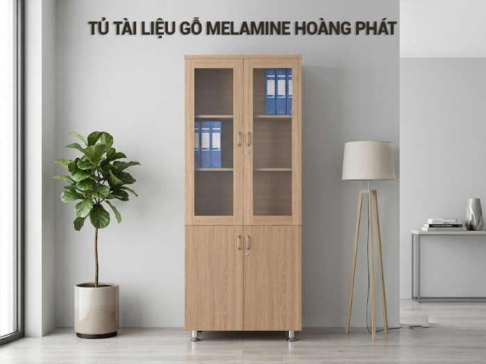 tủ tài liệu gỗ melamine Hoàng Phát