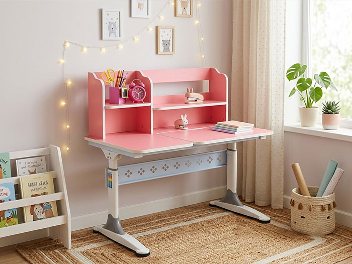 bàn học kèm giá sách đẹp Hoàng Phát