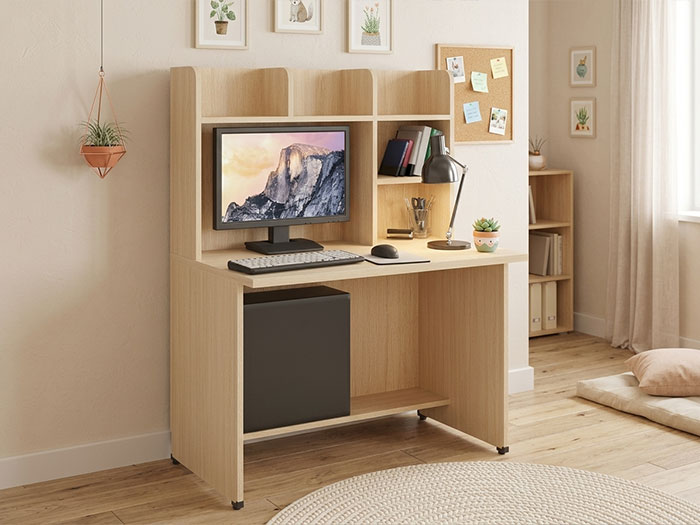 bàn học kèm giá sách đẹp Hoàng Phát