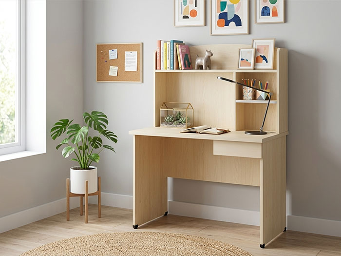 bàn học kèm giá sách đẹp Hoàng Phát