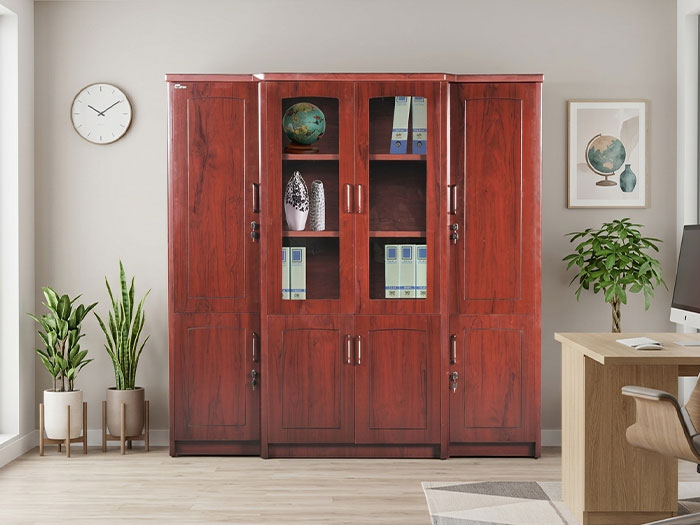 Tủ tài liệu gỗ sơn PU Hoàng Phát