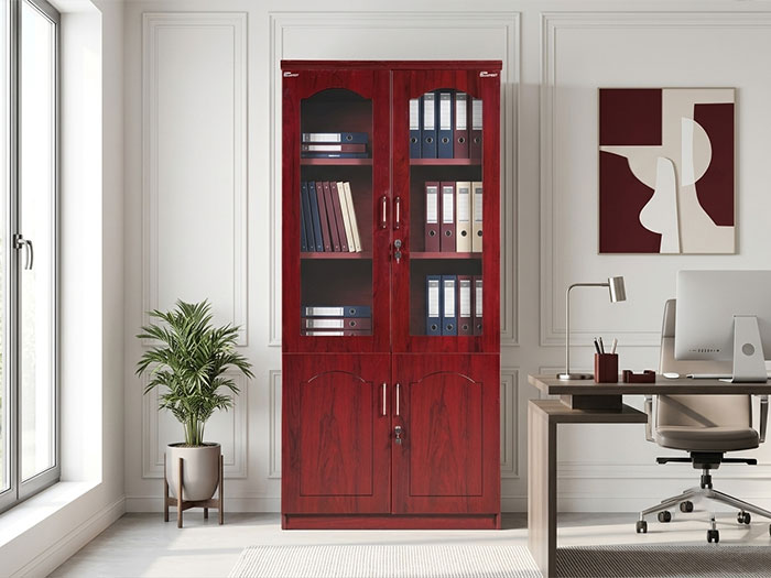 Tủ tài liệu gỗ sơn PU Hoàng Phát