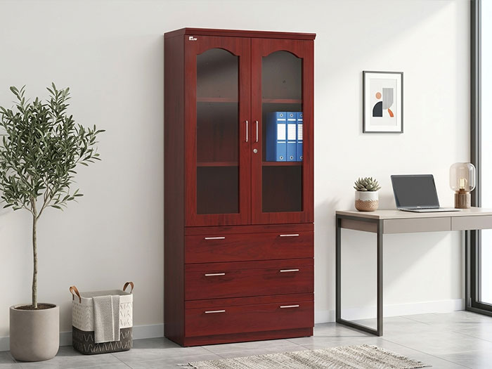 Tủ tài liệu gỗ sơn PU Hoàng Phát