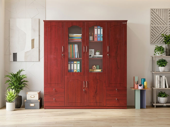 Tủ tài liệu gỗ sơn PU Hoàng Phát