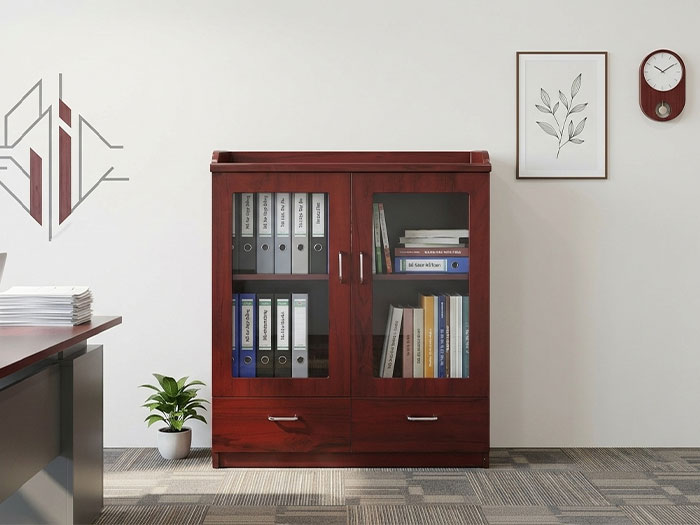 Tủ tài liệu gỗ sơn PU Hoàng Phát