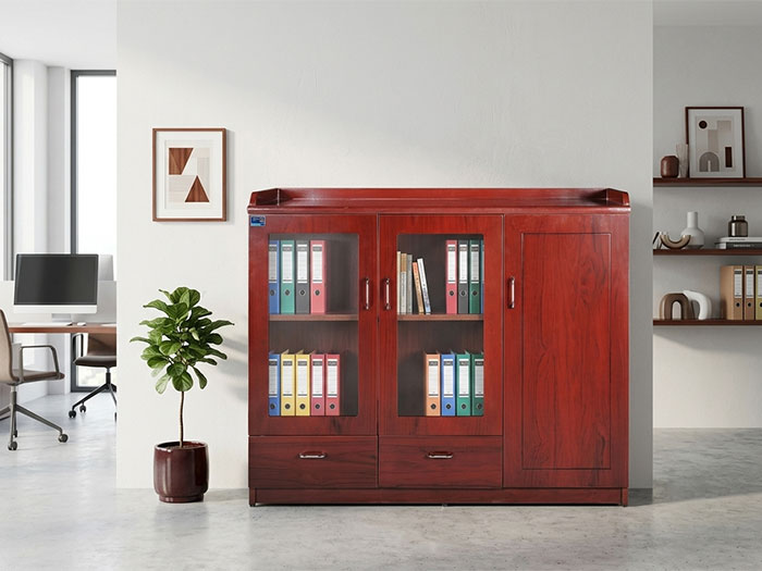 Tủ tài liệu gỗ sơn PU Hoàng Phát