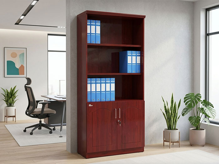Tủ tài liệu gỗ sơn PU Hoàng Phát