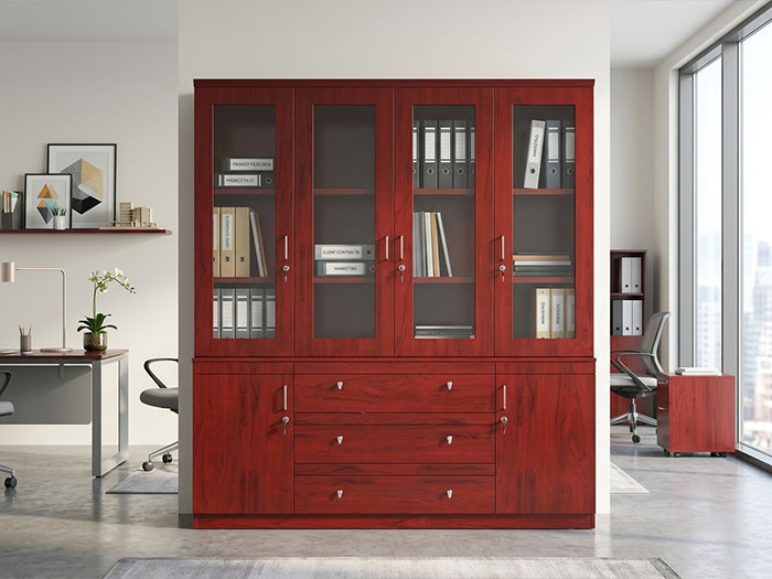Tủ tài liệu gỗ sơn PU Hoàng Phát