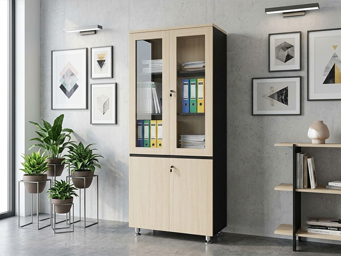 tủ văn phòng gỗ công nghiệp Hoàng Phát