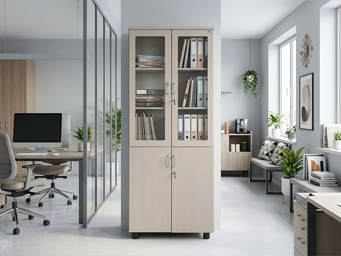 tủ văn phòng gỗ công nghiệp Hoàng Phát