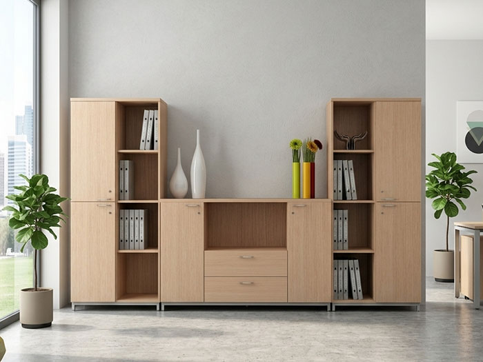 tủ văn phòng gỗ công nghiệp Hoàng Phát